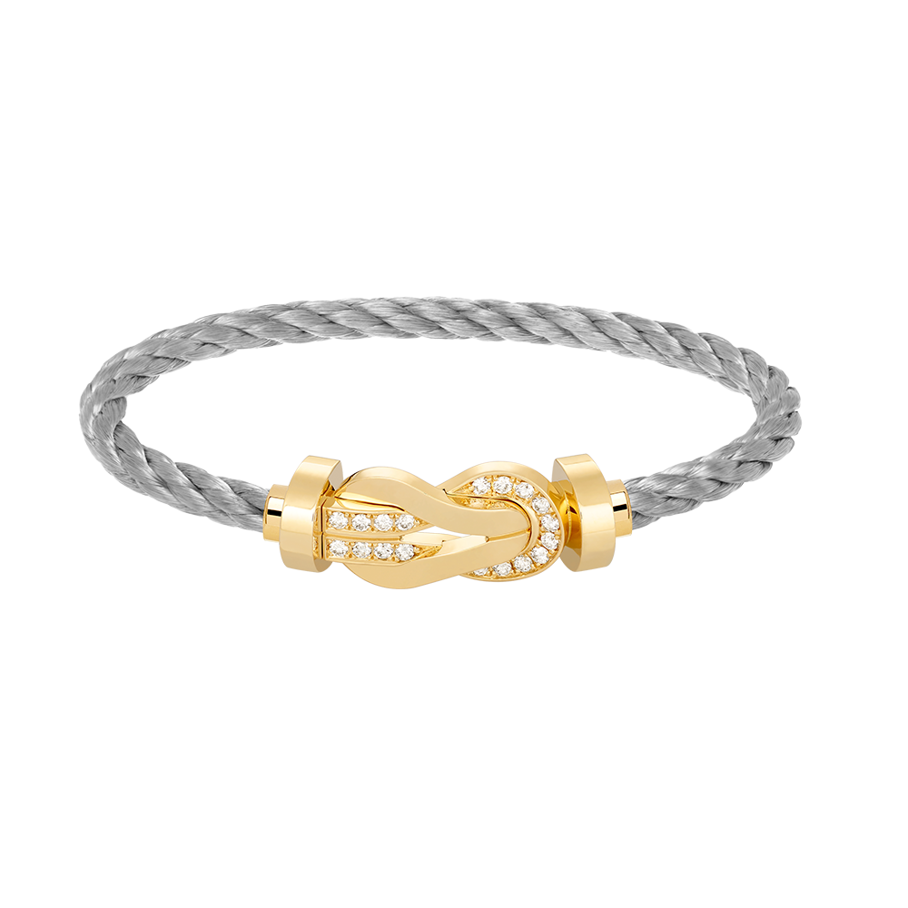 [Everoly JW]CHANCE LARGE 8 FIGURE BUCKLE HALF DIAMOND BRACELET GOLD