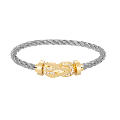 [Everoly JW]CHANCE LARGE 8 FIGURE BUCKLE HALF DIAMOND BRACELET GOLD