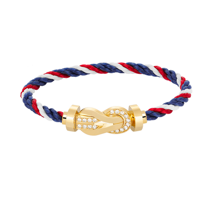 [Everoly JW]CHANCE LARGE 8 FIGURE BUCKLE HALF DIAMOND BRACELET GOLD
