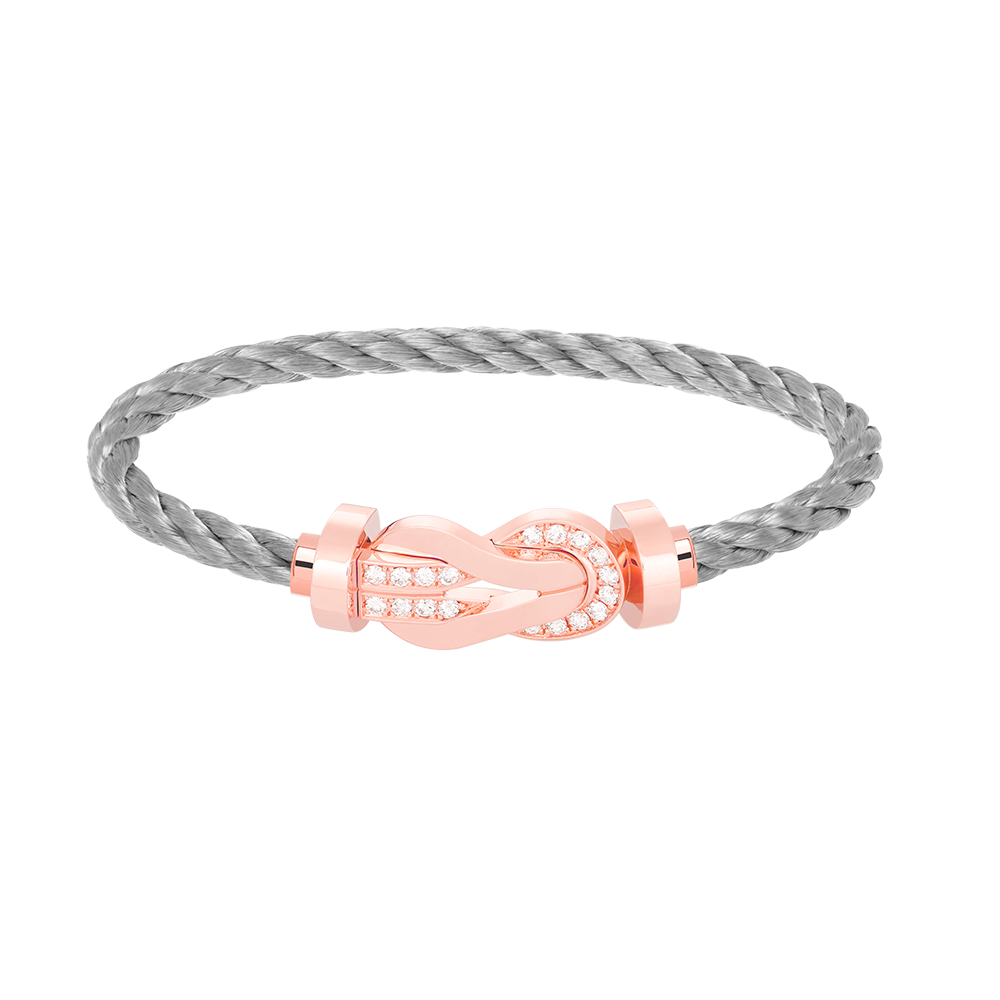 [Everoly JW]CHANCE LARGE 8 FIGURE BUCKLE HALF DIAMOND BRACELET ROSE GOLD