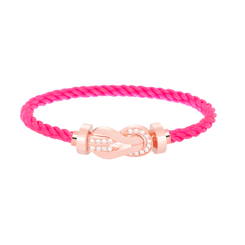 [Everoly JW]CHANCE LARGE 8 FIGURE BUCKLE HALF DIAMOND BRACELET ROSE GOLD