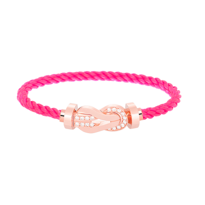 [Everoly JW]CHANCE LARGE 8 FIGURE BUCKLE HALF DIAMOND BRACELET ROSE GOLD