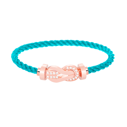 [Everoly JW]CHANCE LARGE 8 FIGURE BUCKLE HALF DIAMOND BRACELET ROSE GOLD