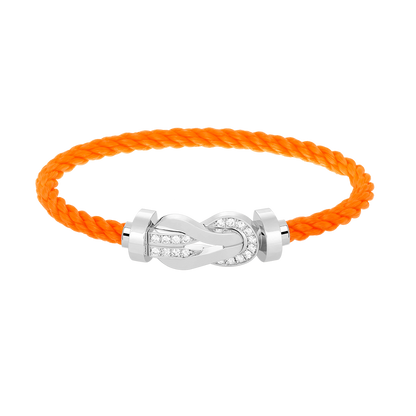 [Everoly JW]CHANCE LARGE 8 FIGURE BUCKLE HALF DIAMOND BRACELET SILVER