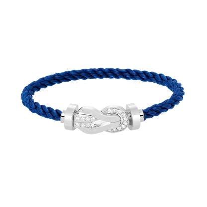 [Everoly JW]CHANCE LARGE 8 FIGURE BUCKLE HALF DIAMOND BRACELET SILVER