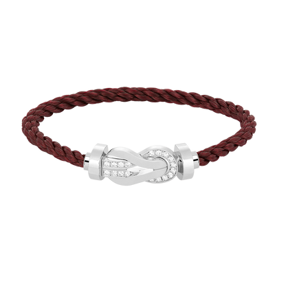[Everoly JW]CHANCE LARGE 8 FIGURE BUCKLE HALF DIAMOND BRACELET SILVER