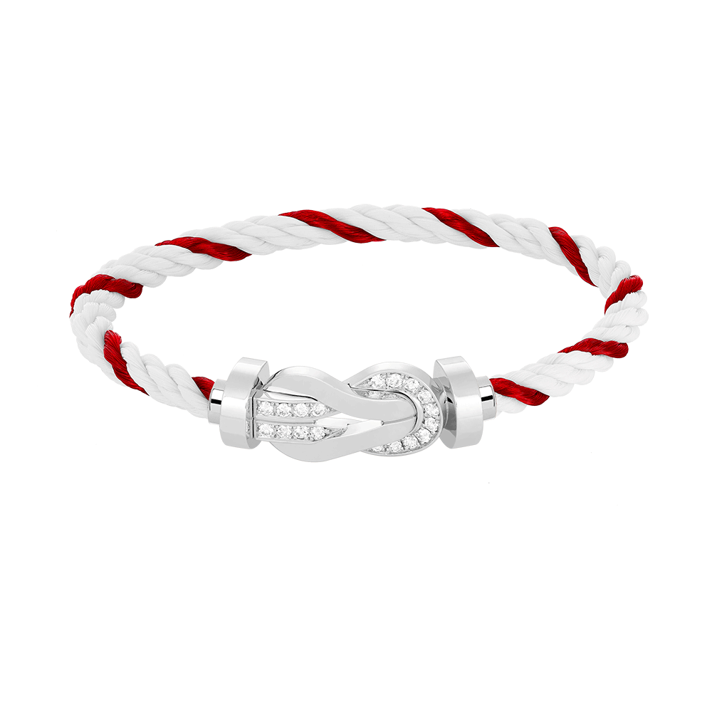 [Everoly JW]CHANCE LARGE 8 FIGURE BUCKLE HALF DIAMOND BRACELET SILVER