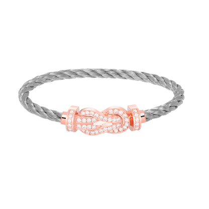 [Everoly JW]CHANCE LARGE 8 FIGURE BUCKLE FULL DIAMOND BRACELET ROSE GOLD