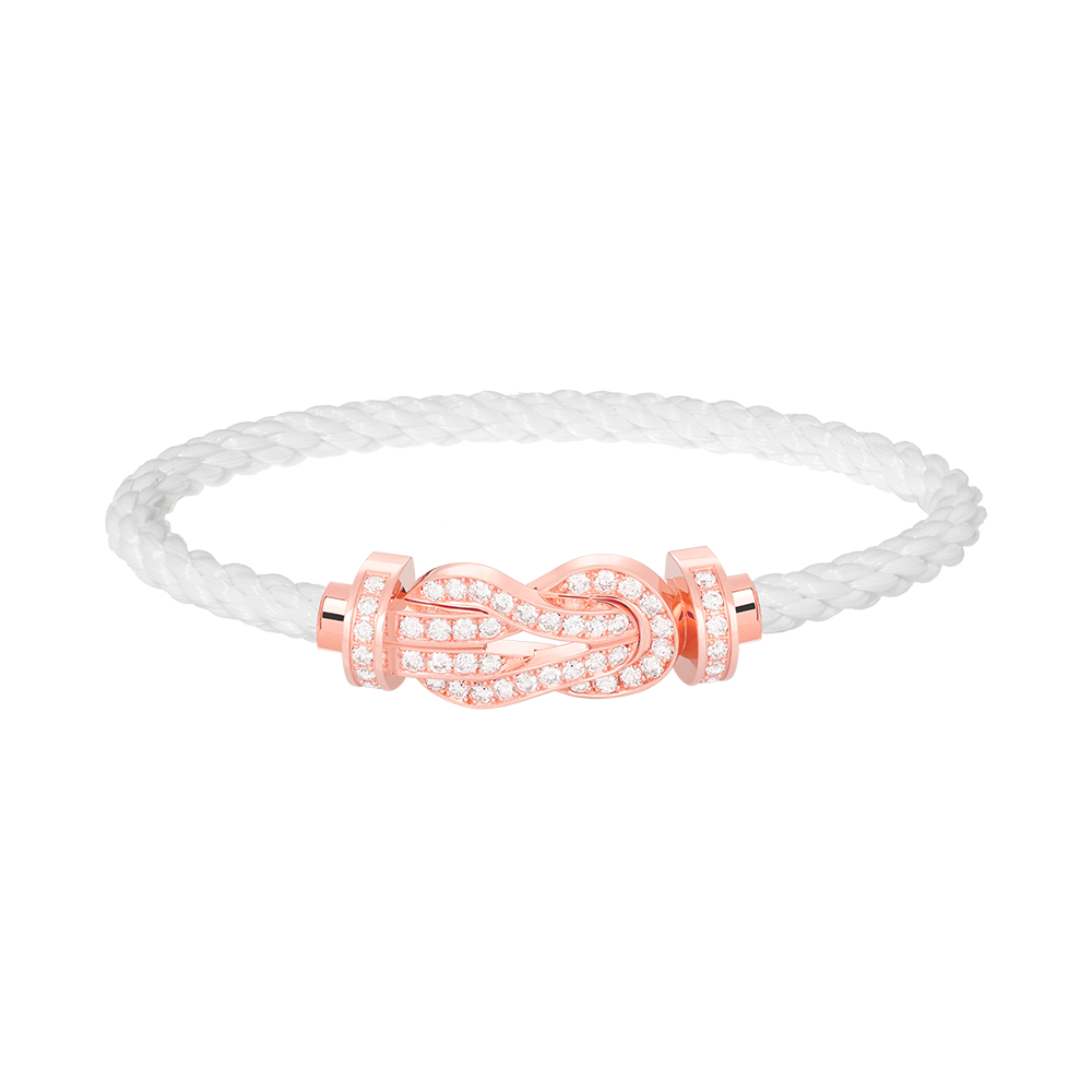 [Everoly JW]CHANCE LARGE 8 FIGURE BUCKLE FULL DIAMOND BRACELET ROSE GOLD