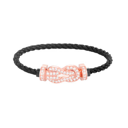 [Everoly JW]CHANCE LARGE 8 FIGURE BUCKLE FULL DIAMOND BRACELET ROSE GOLD