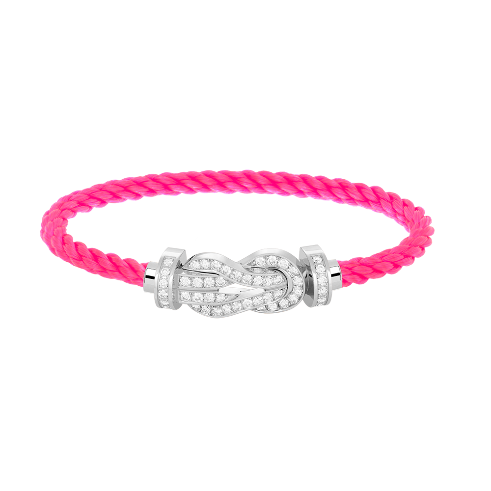 [Everoly JW]CHANCE LARGE 8 FIGURE BUCKLE FULL DIAMOND BRACELET SILVER