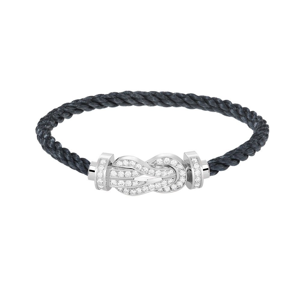 [Everoly JW]CHANCE LARGE 8 FIGURE BUCKLE FULL DIAMOND BRACELET SILVER