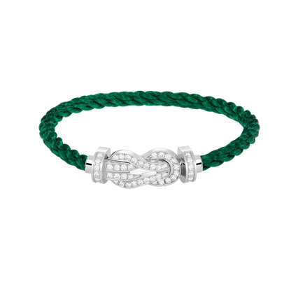 [Everoly JW]CHANCE LARGE 8 FIGURE BUCKLE FULL DIAMOND BRACELET SILVER