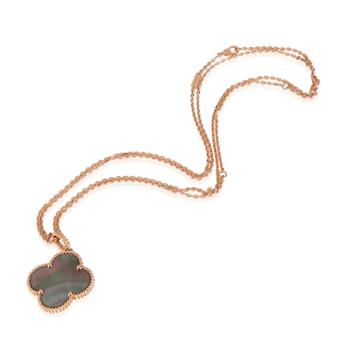 [Everoly JW]CLOVER 25MM GOLD DARK MOP BIG CLOVER NECKLACE