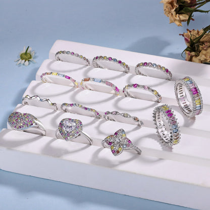 [Everoly JW]Radiant Sparkling Round Cut Daily Ring