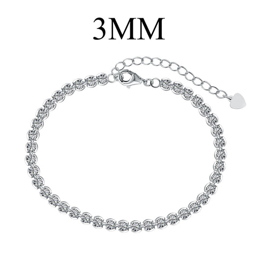 [Everoly JW]Ornate  Sparkling Round Cut Daily Bracelet
