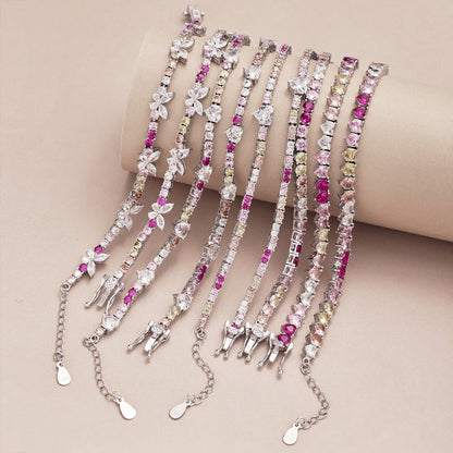 [Everoly JW]Ornate Colorful Butterfly Shape Round Cut Daily Bracelet