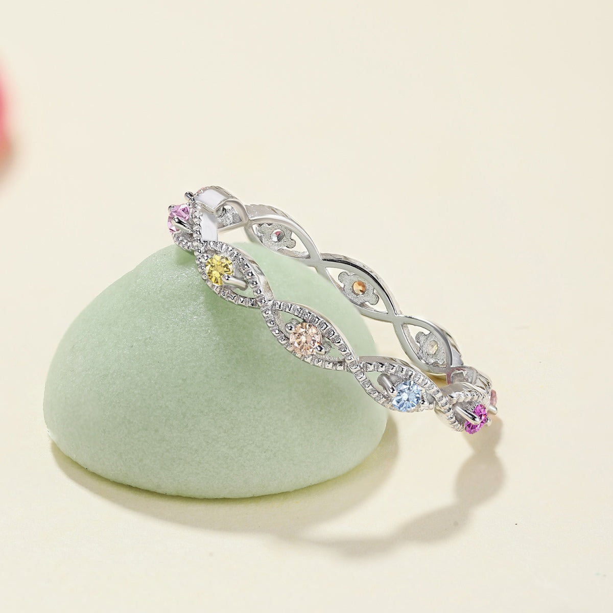 [Everoly JW]Elegant Energetic Round Cut Daily Ring