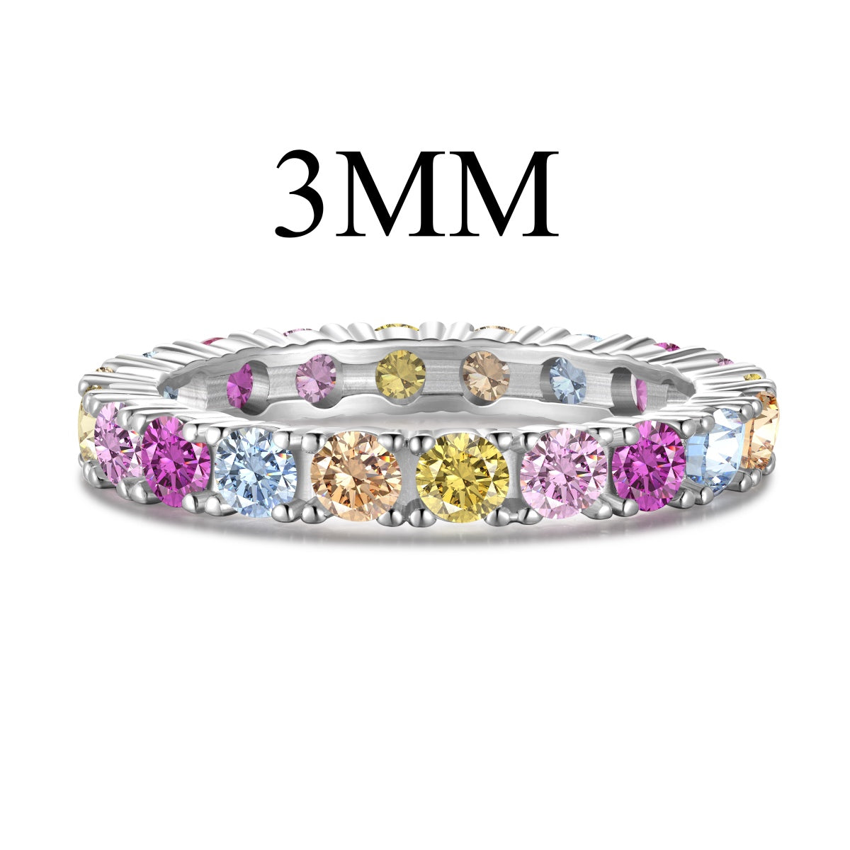 [Everoly JW]Dazzling Lustrous Round Cut Tennis Ring