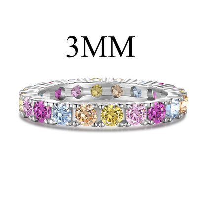 [Everoly JW]Dazzling Lustrous Round Cut Tennis Ring