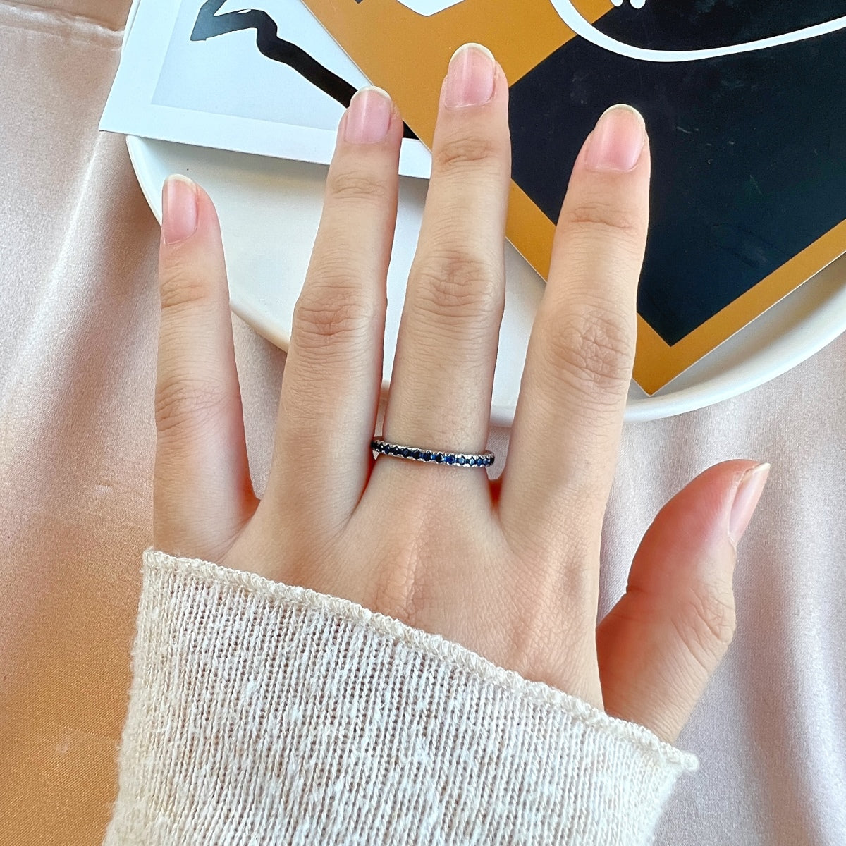 [Everoly JW]Delicate Sparkling Round Cut Daily Ring