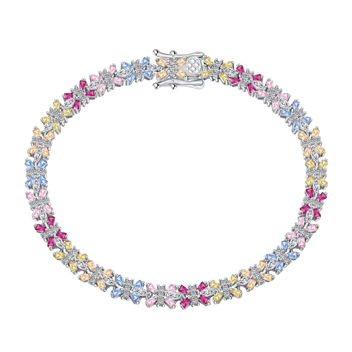 [Everoly JW]Radiant Colorful Emerald Cut Party Bracelet