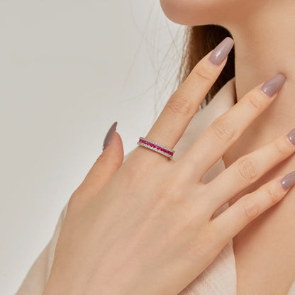 [Everoly JW]Delicate Colorful Round Cut Daily Ring