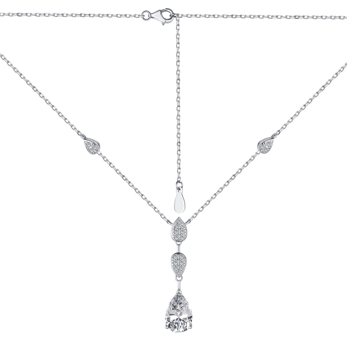 [Everoly JW]Dazzling Pear Cut Necklace