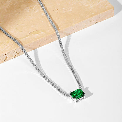 [Everoly JW]4.0 Carat Elegant Radiant Cut Necklace