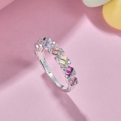 [Everoly JW]Delicate Vibrant Emerald Cut Daily Ring