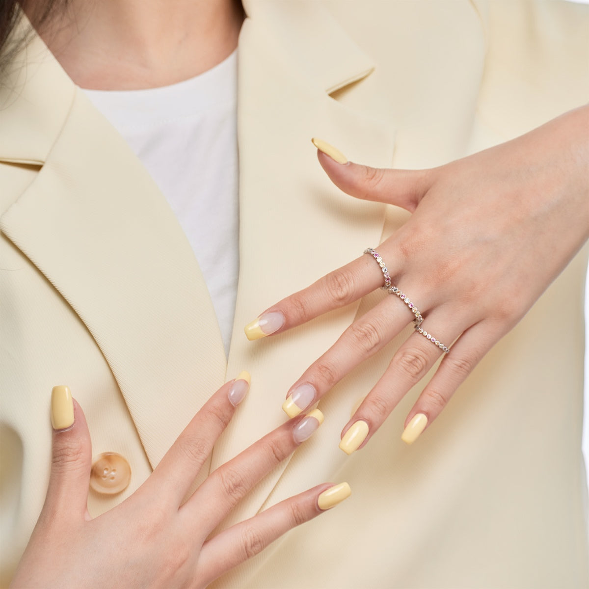 [Everoly JW]Dazzling Lustrous Round Cut Tennis Ring