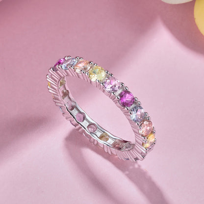 [Everoly JW]Dazzling Lustrous Round Cut Tennis Ring