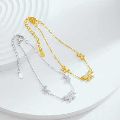 [Everoly JW]Delicate Butterfly Pendant Bracelet