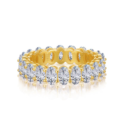 [Everoly JW]Ornate Oval Cut Tennis Ring