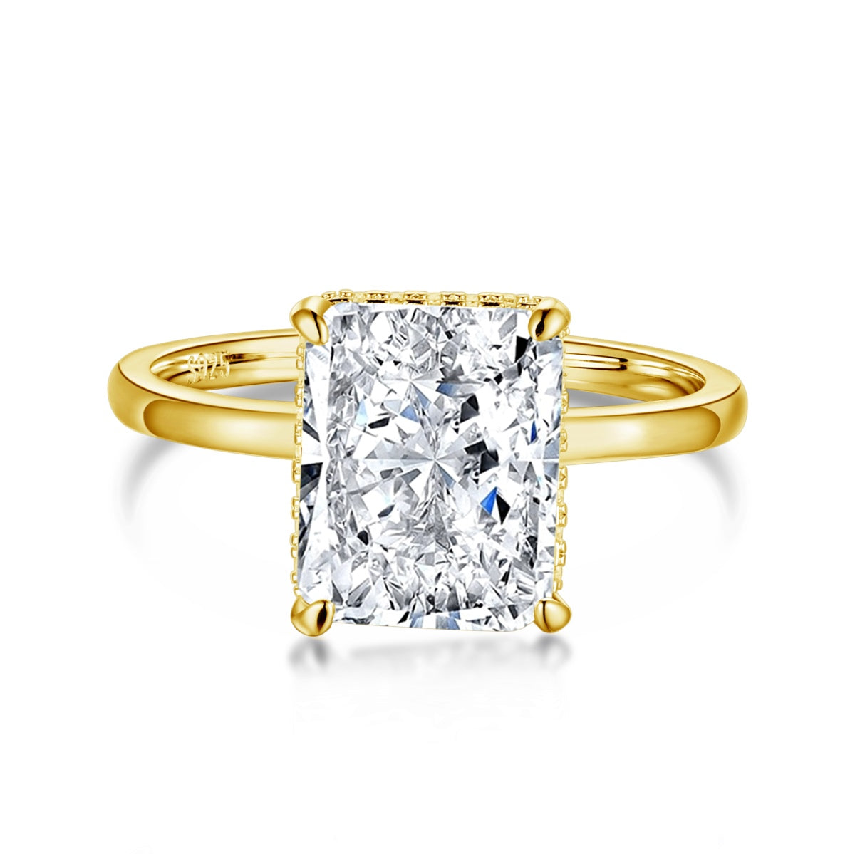 [Everoly JW]4.0 Carat Ornate Enchanting Radiand Cut Banquet Ring