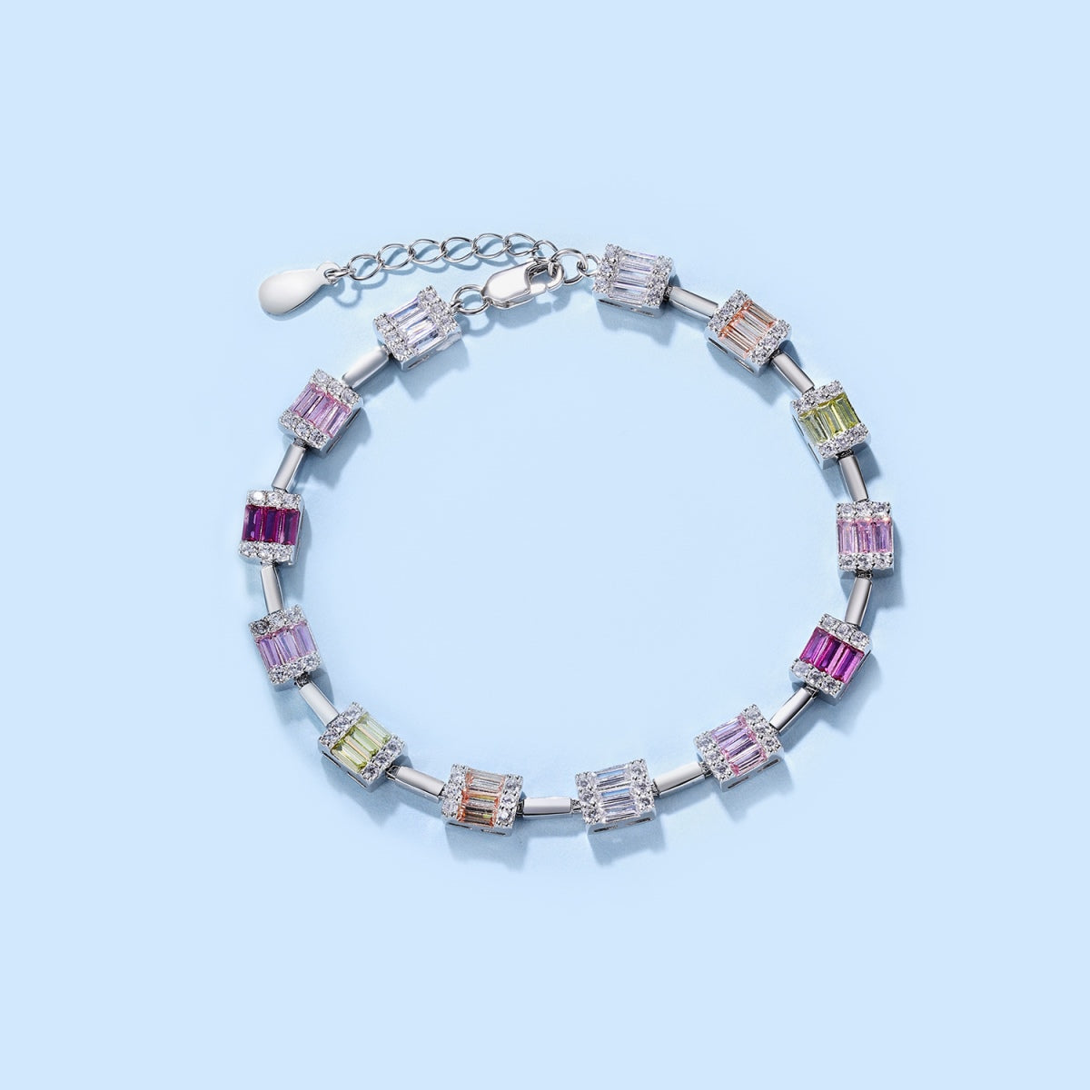 [Everoly JW]Dainty Charming Emerald Cut Daily Bracelet