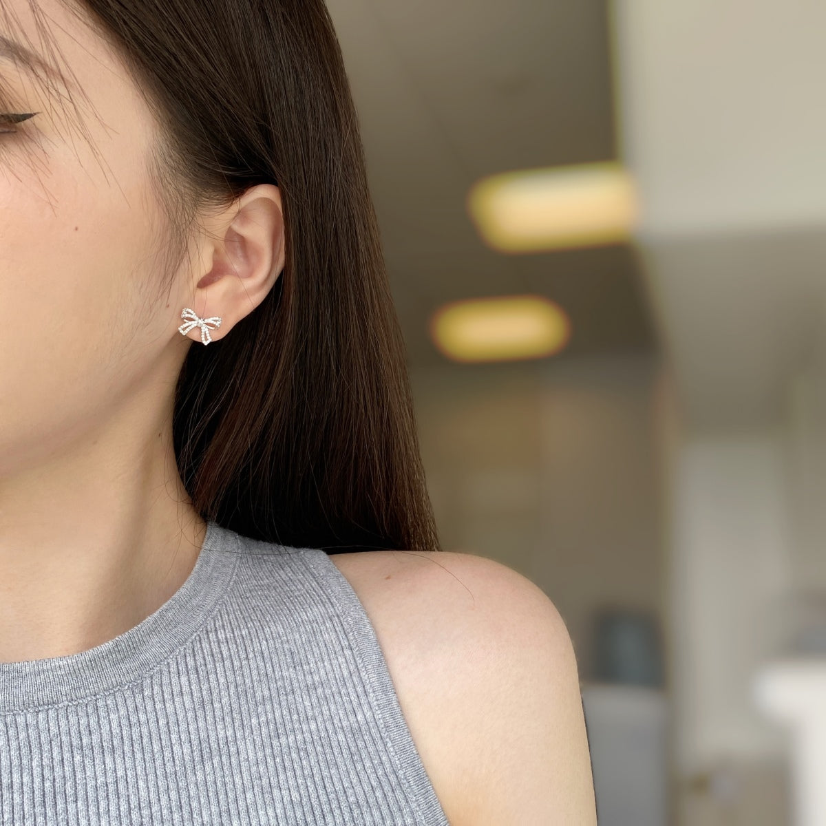 [Everoly JW]Dainty Bow Shape Earrings