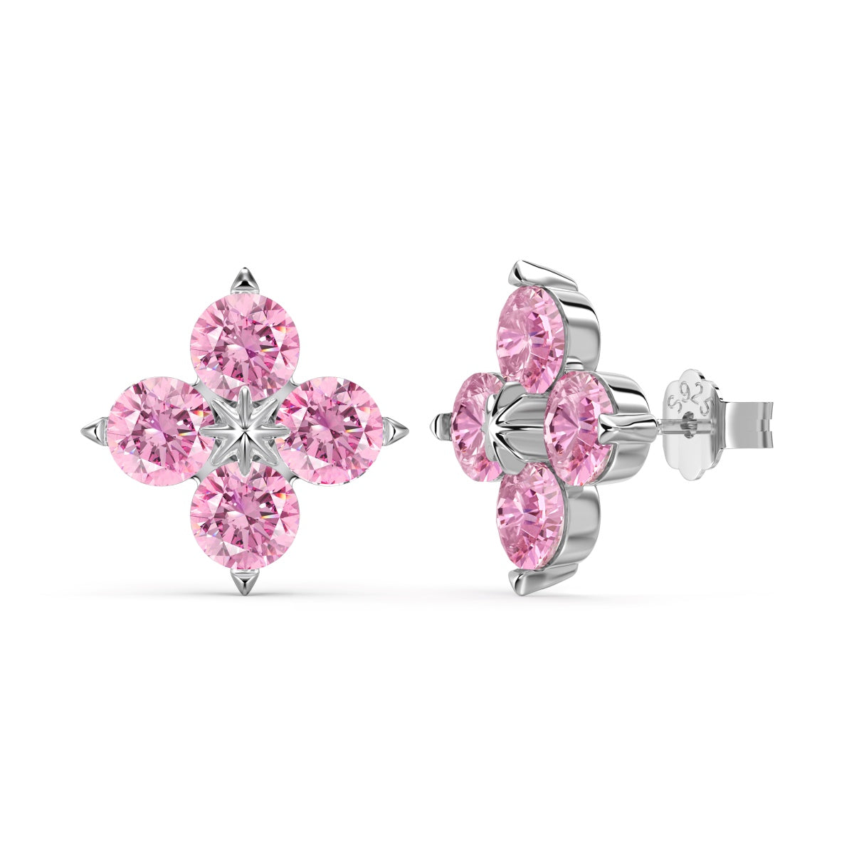[Everoly JW]Four-Leaf Clover Eight-Pointed Star Earrings