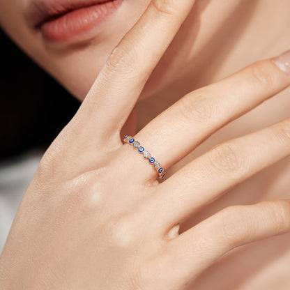 [Everoly JW]Radiant Colorful Round Shape Daily Ring
