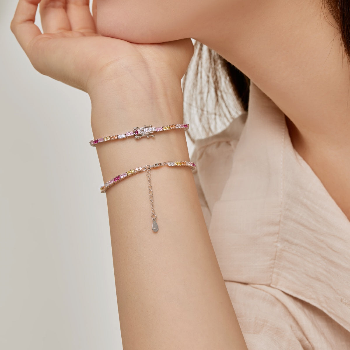 [Everoly JW]Delicate Romantic Heart Shape Lover Bracelet