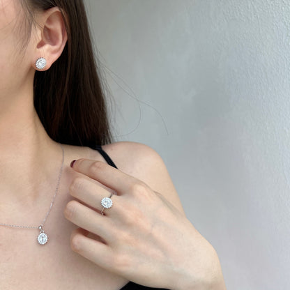 [Everoly JW]Delicate Radiant Oval Cut Daily Earrings