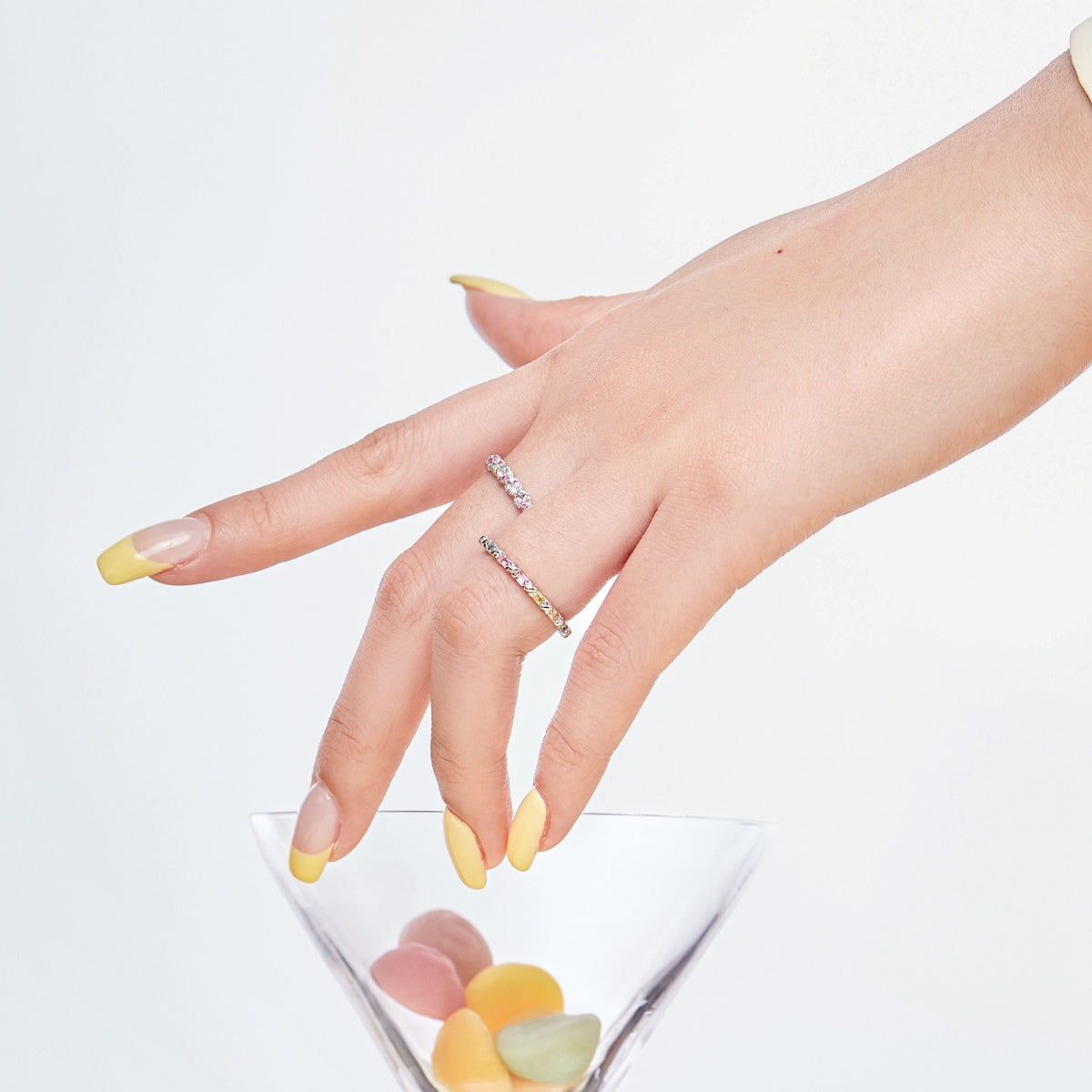 [Everoly JW]Charming Colorful Round Cut Daily Ring