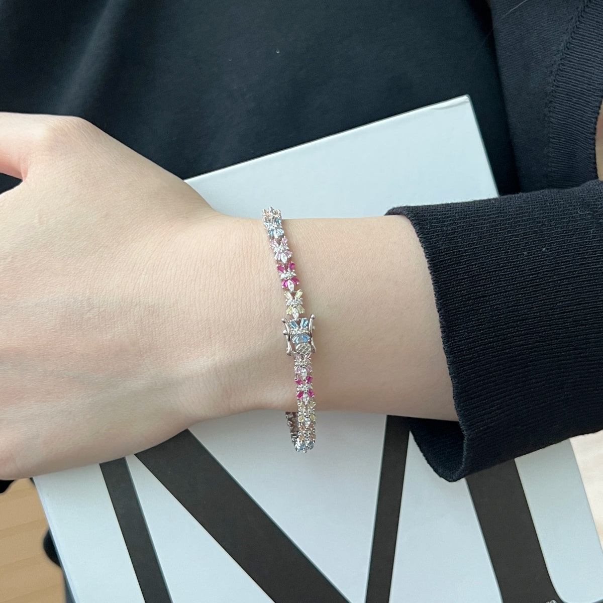 [Everoly JW]Radiant Colorful Emerald Cut Party Bracelet