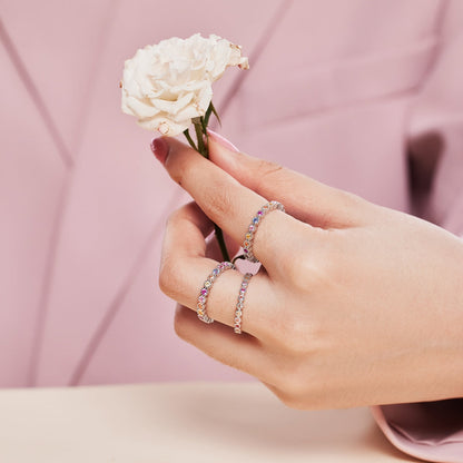 [Everoly JW]Radiant Sparkling Round Cut Daily Ring