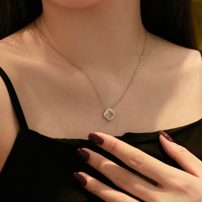 [Everoly JW]Sparkling Asscher Cut Necklace