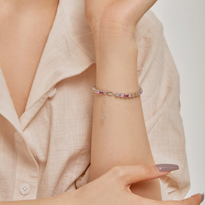 [Everoly JW]Delicate Colorful Emerald Cut Party Bracelet