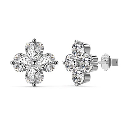 [Everoly JW]Four-Leaf Clover Ball Earrings
