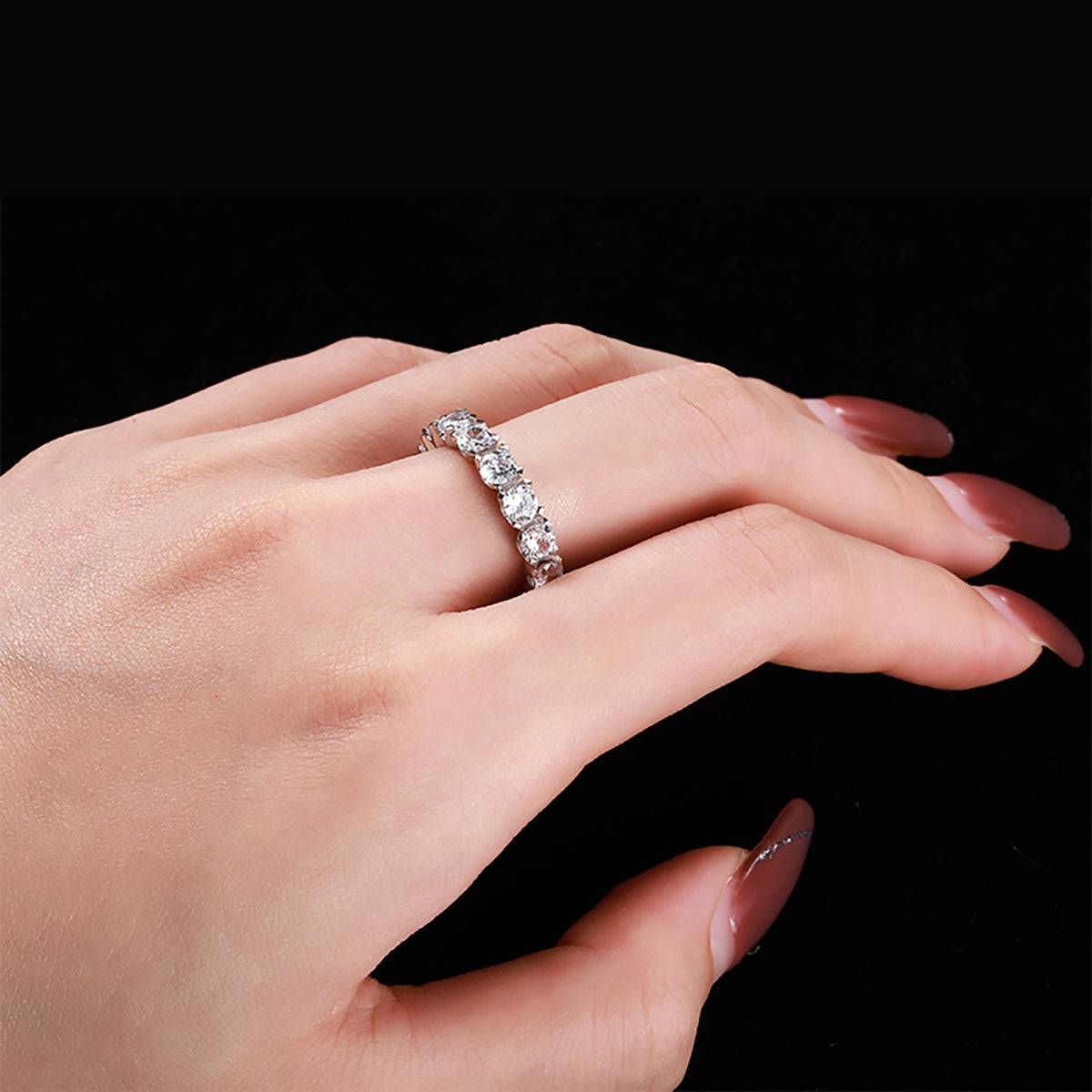 [Everoly JW]Eternity Round Cut Tennis Ring