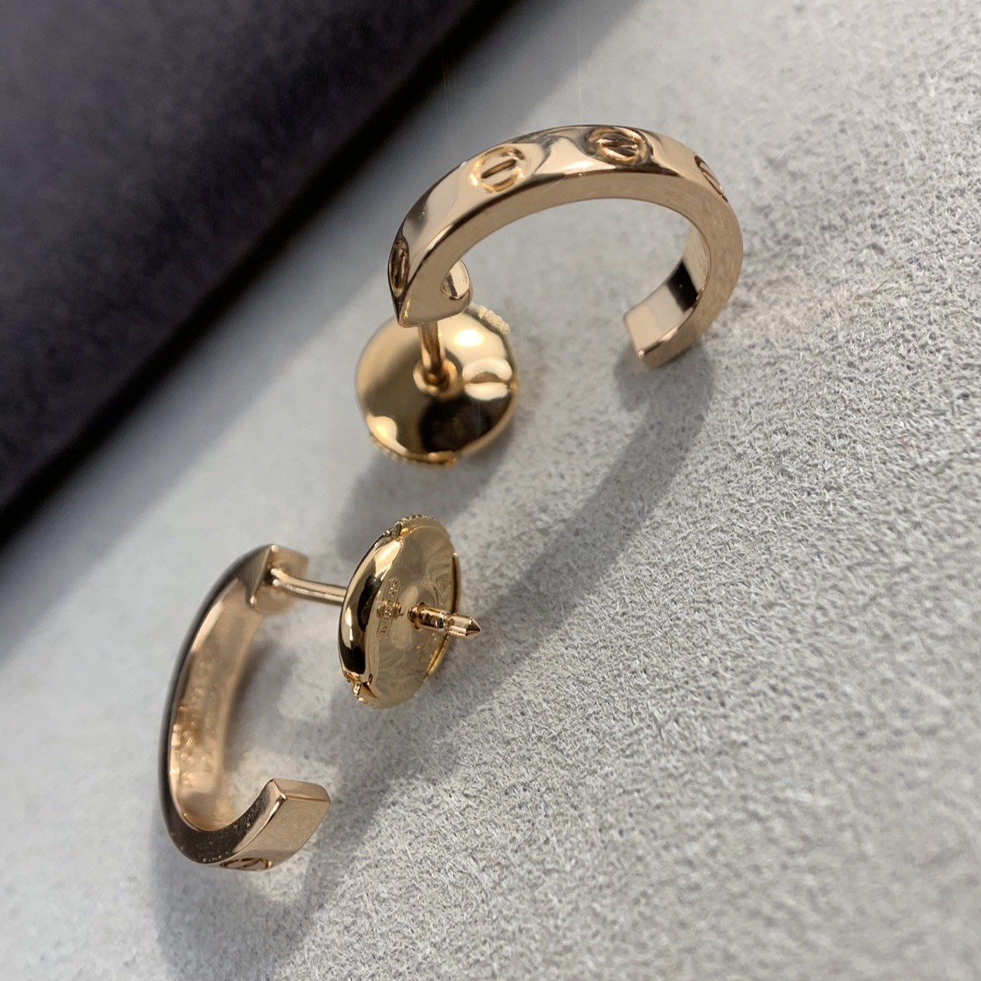 [Everoly JW]LOVE EARRINGS 2.65MM PINK GOLD