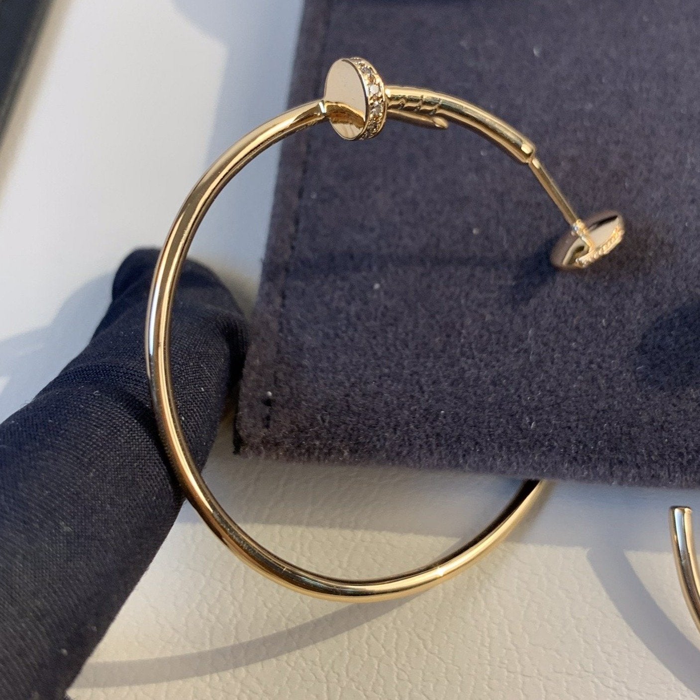 [Everoly JW]JUSTE EARRINGS GOLD DIAMONDS 1.8MM